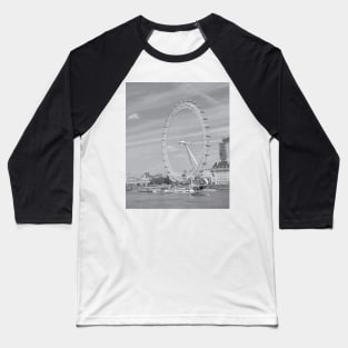 London eye black and white photo Baseball T-Shirt